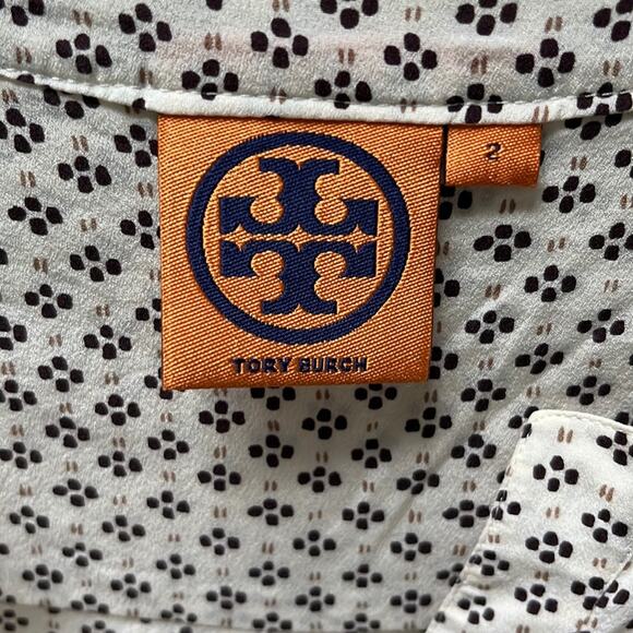 Tory Burch Silk printed Tunic Top Size 2 - Picture 2 of 7